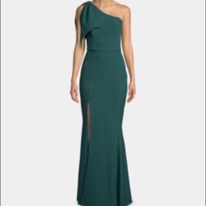 One Shoulder Bow Slit Dress